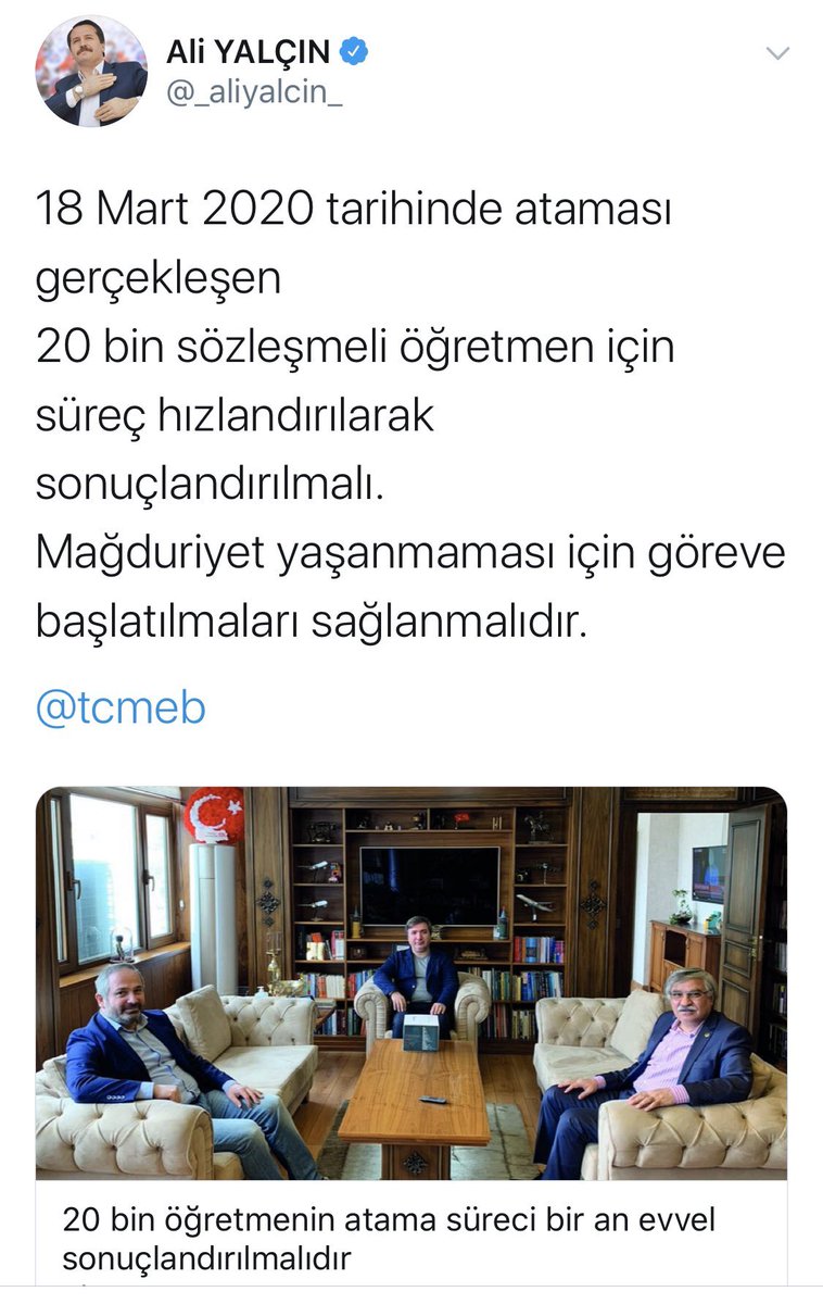 _aliyalcin_'s tweet photo. 18 Mart’ta atanan ama kararnameyi bir türlü alamayan,göreve başlatılmayan “20 Bin Öğretmen” her gün “acaba bugün bir cümle kurulur,kararnamemiz verilir ve göreve başlamamız yapılır mi” diye bekliyor.

 #CbMujdelediMebUnuttu sanki.Bir an önce kararnameler verilsin,sözler tutulsun https://t.co/wWxAkuV4mq