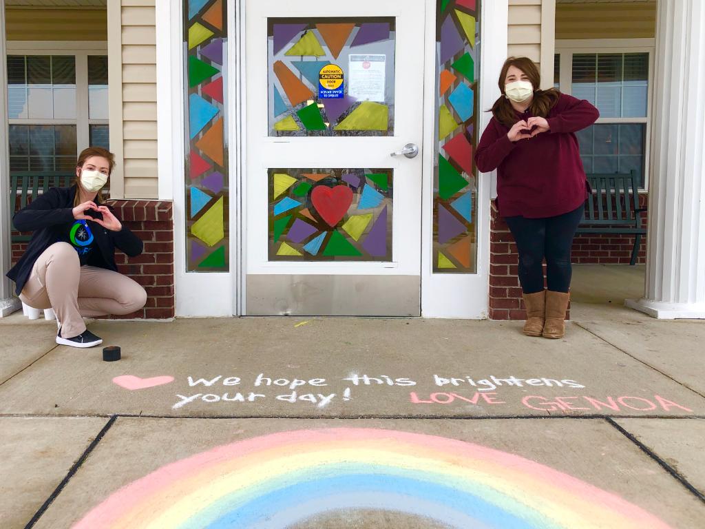 GenoaRetirement's tweet photo. We love encouraging our sister campus 🌈 https://t.co/WbzYhaa09R