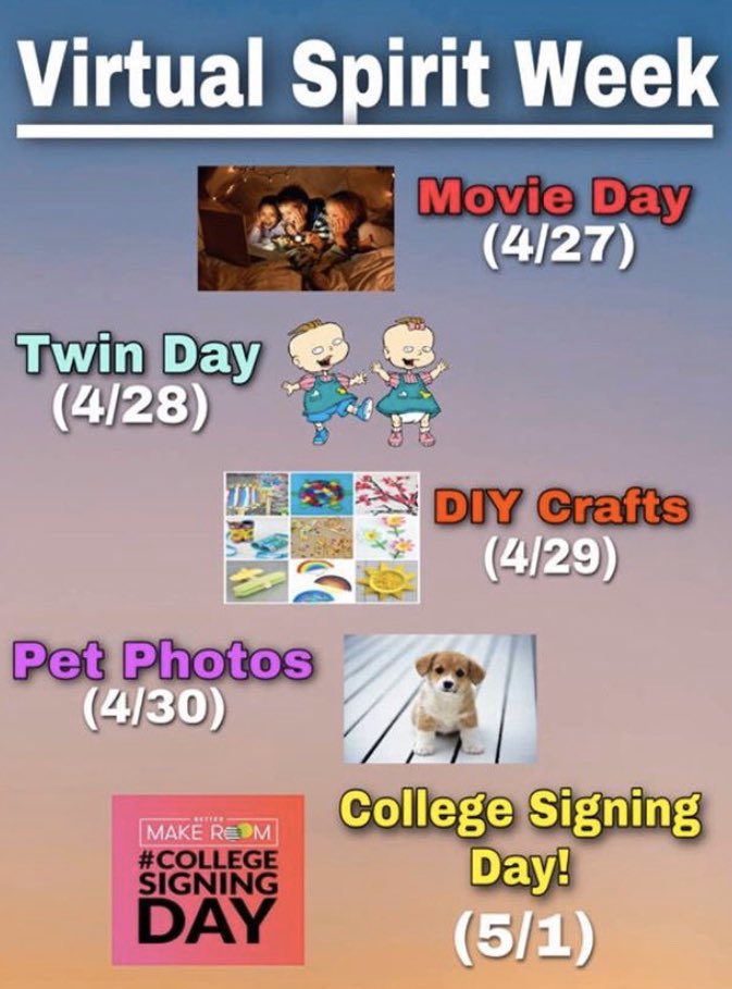 PTECHLeadership's tweet photo. Today is the first day of our virtual spirit week!! Dont forget to participate and tag us @PTECHLeadership 💙💛 https://t.co/q9QNaE0fEl