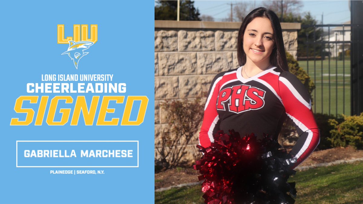 Up next, please welcome Gabriella Marchese as our next Officially Signed 2020-2021 Team Member! Gabriella is from @plainedgevarsitycheer &amp; we are ready to accomplish big goals with this athlete in our #SharkFamily 🦈 #WeAreLIU #FINSUP #LIUcheer #recruitment #babyshark