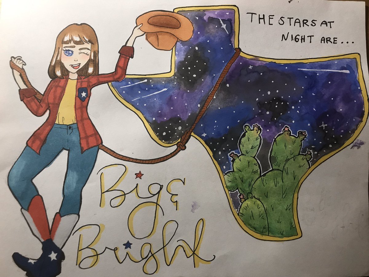 Check out Katie White’s Don’t Mess With Texas Art! Love seeing  Knights continue to create while at home❤️🌏
.
.
.
.
.
.
.
#dontmesswithtexas #earthdayart #middleschoolart #klms @kellylanems <a href="/pfisdfinearts/">PfISD Fine Arts</a> <a href="/pflugervilleisd/">PflugervilleISD</a>