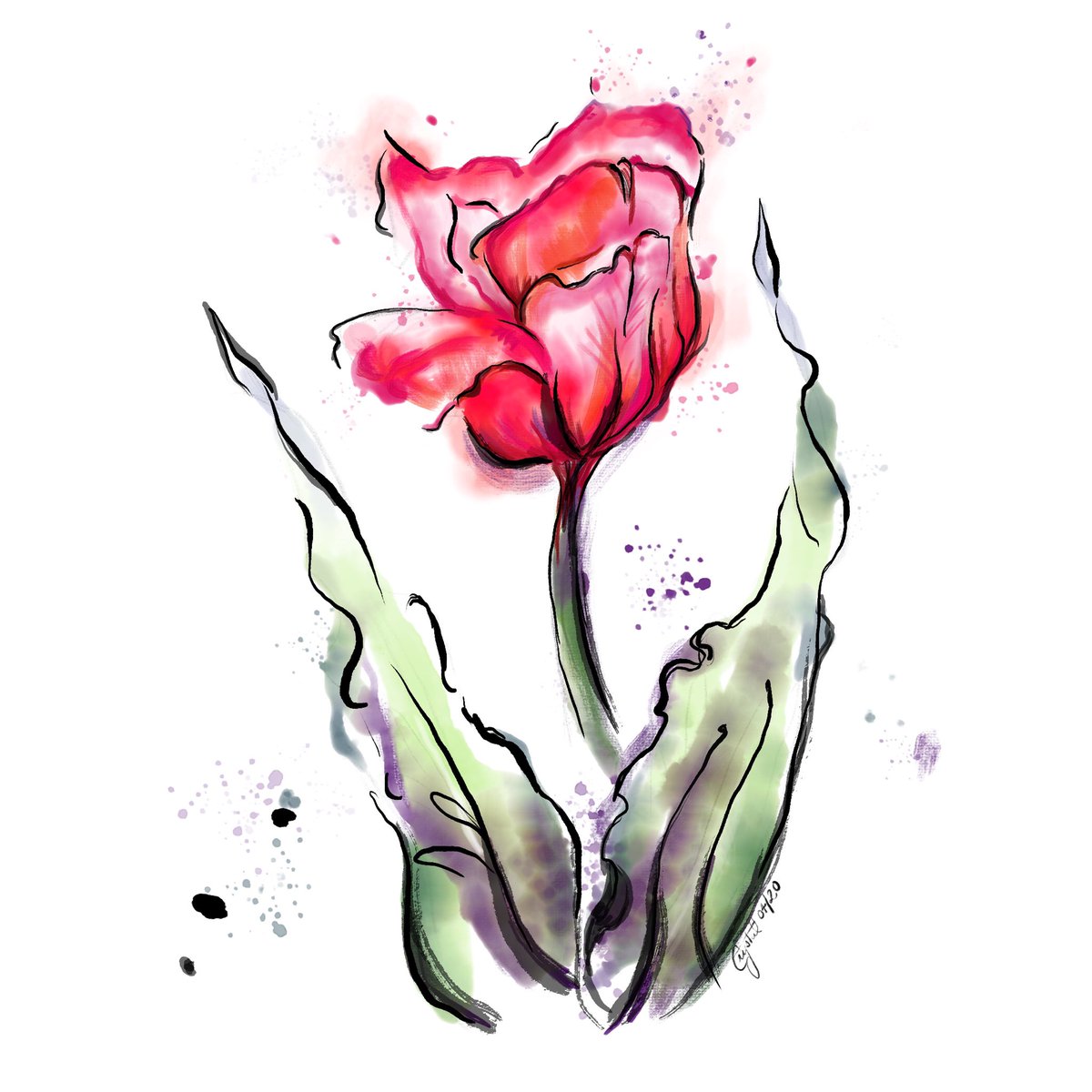 #Painting between #coding🤗 #tulip #Flowers #developer #coder #womenintech #womenwhocode #girlswhocode #procreate #CodeNewbie #womenwhocode #coder #pdxwit  #momswhocode #femaletech #learning #ipadpro #css #javascript #html #MakeSpaceForWomen #100daysodcode #DEVcommunity #tech