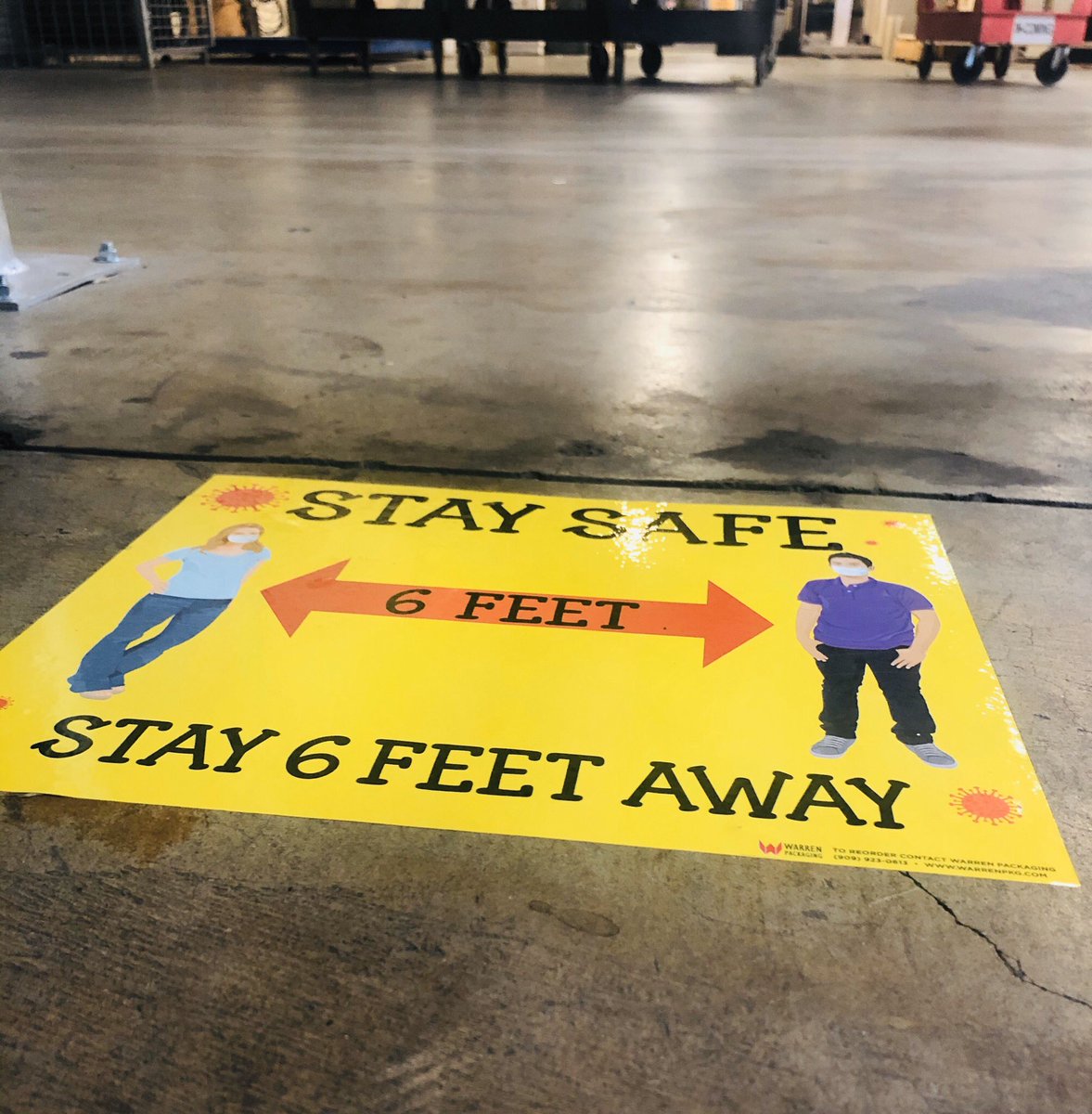 WarrenPackaging's tweet image. Social Distancing floor/wall labels are now available! Reach out for details.
•
•
#safetyfirst #safety #covid19 #staysafe #team #manufacturing #retail #health #healthcare #office