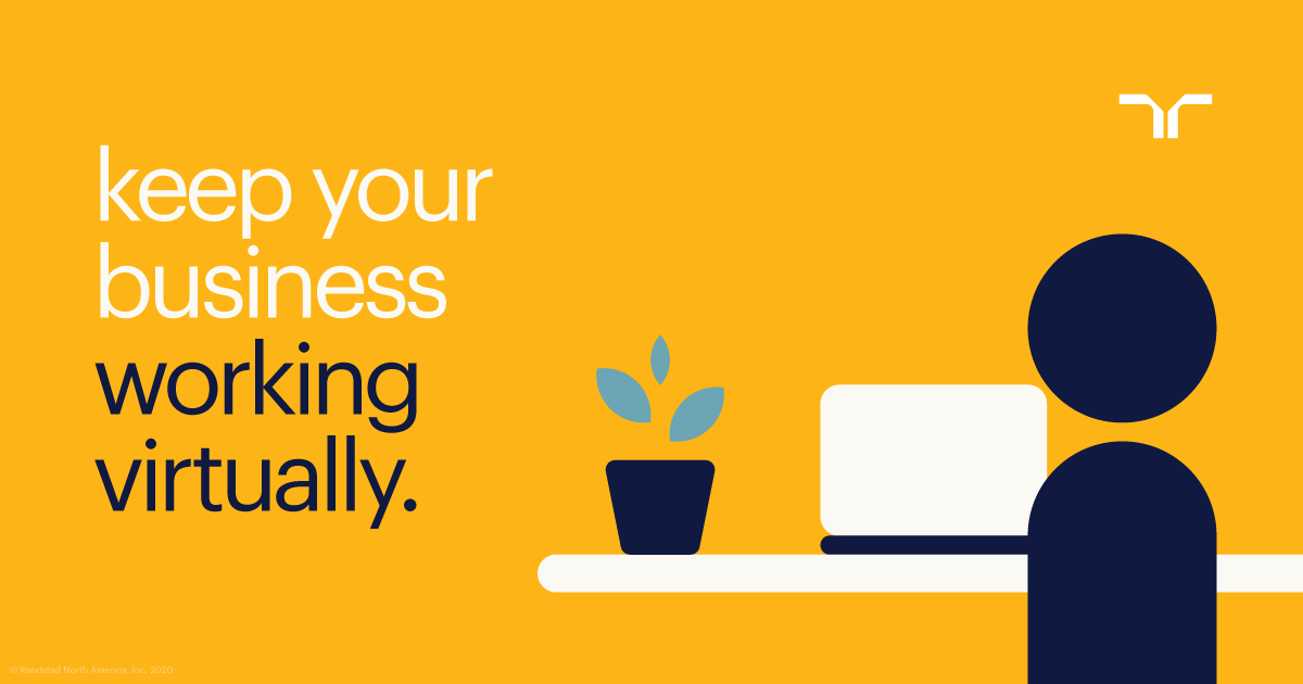 RandstadUSA's tweet image. We supply the candidates and the equipment for remote work solutions so you can keep your business working. CLICK: randstad.us/2XP0pe7 #remoteworksolutions #virtualwork #businesssolutions