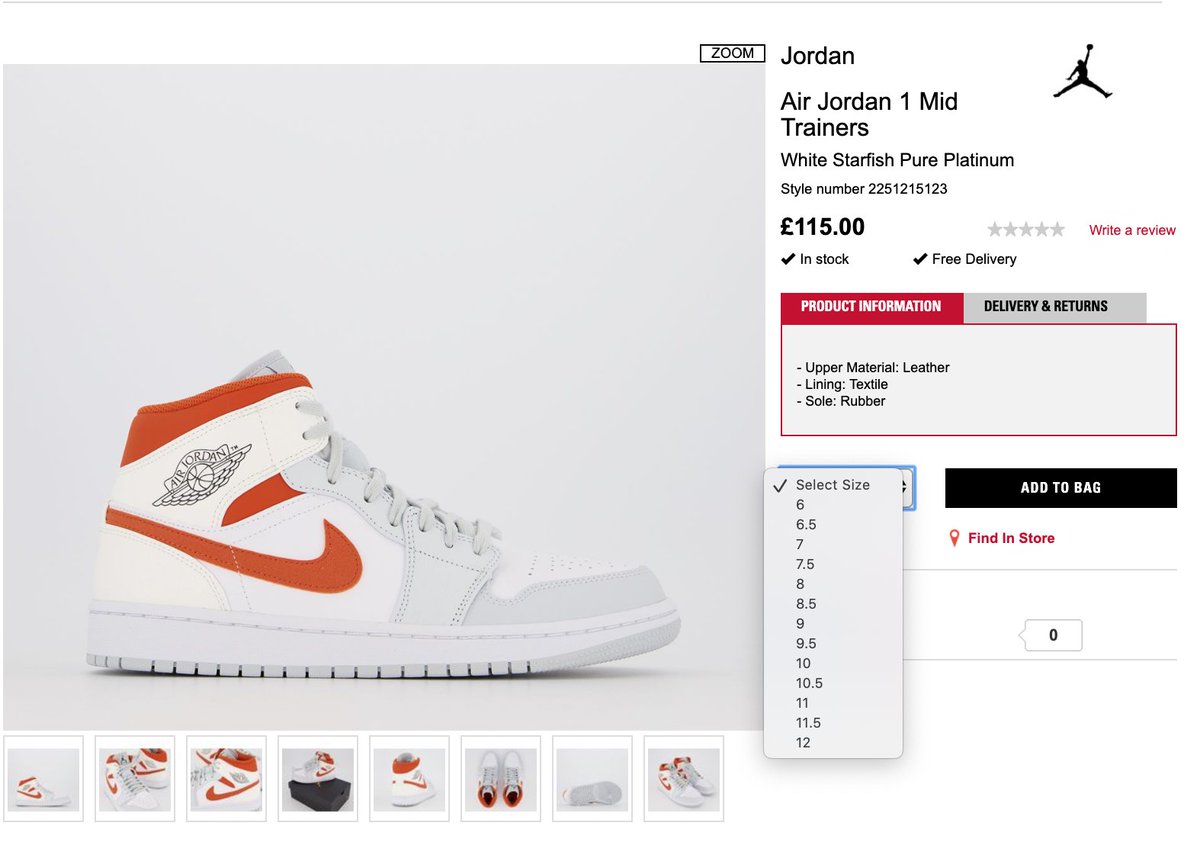 air jordan 1 mid trainers white starfish pure platinum