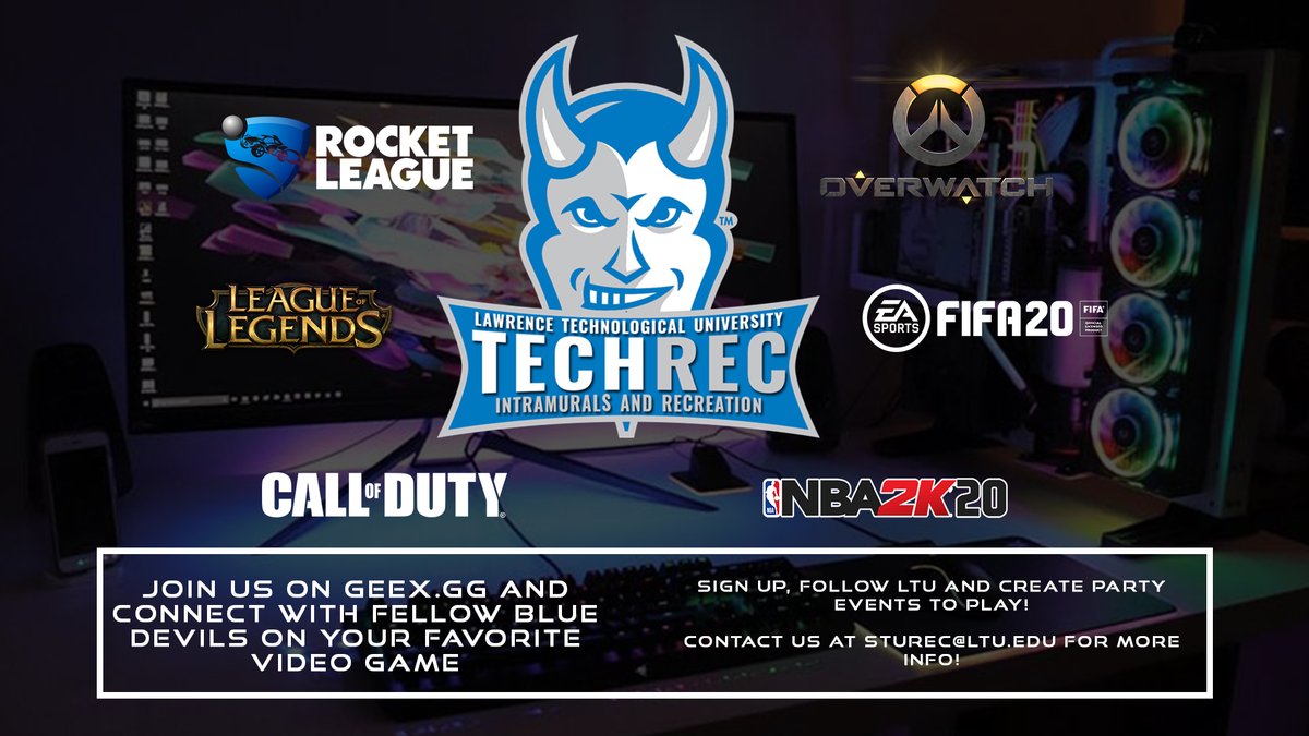 LTUAthletics's tweet photo. Intramural #eSports is coming to @LawrenceTechU thanks to @LTUTechRec! 🎮🕹️⌨️ SIGN UP NOW https://t.co/A5yCb46sFU FOR MORE INFO https://t.co/tN3DPp0l5v https://t.co/4EzbyInEYT