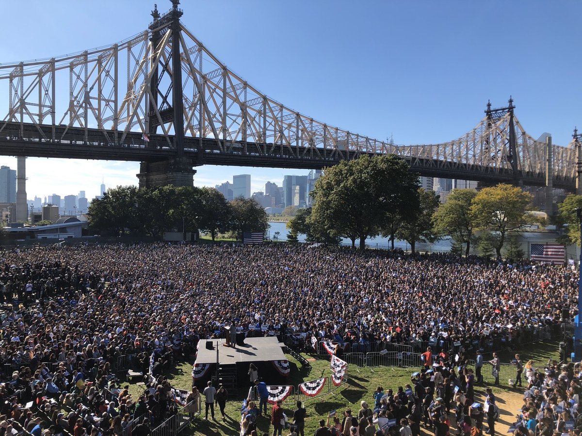 Berniecrat123's tweet image. I attended the #Bernie2020 rally in Queens, NY! After all the rampant voter suppression, exit poll discrepancies elsewhere indicating widespread election fraud it's not a shocker that NY would cancel it's primary! They really don't want these folks to vote! #NotMeUs #StillSanders