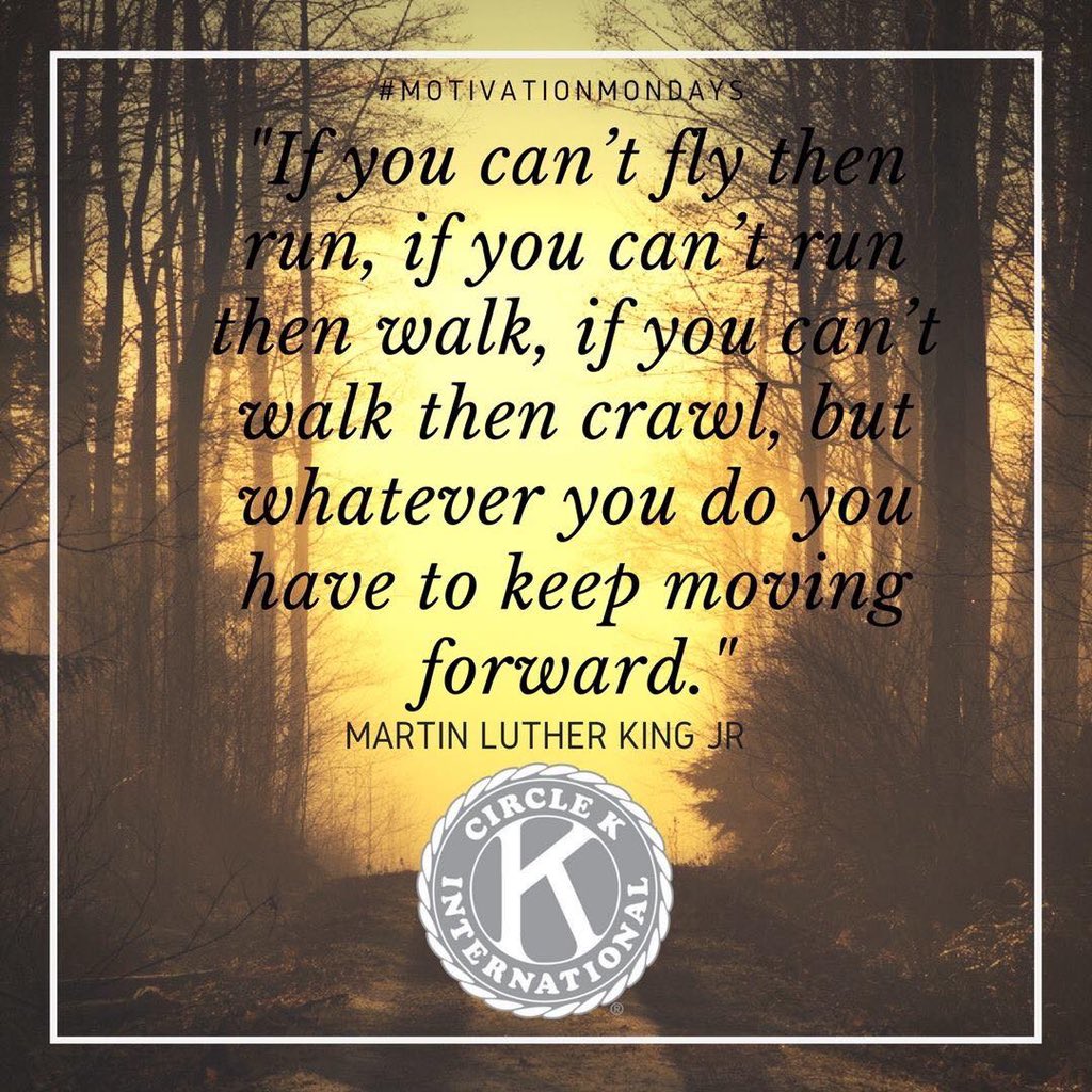 “If you can’t fly then run, if you can’t run then walk, if you can’t walk then crawl, but whatever you do you have to keep moving forward.” ✨ #MotivationMondays