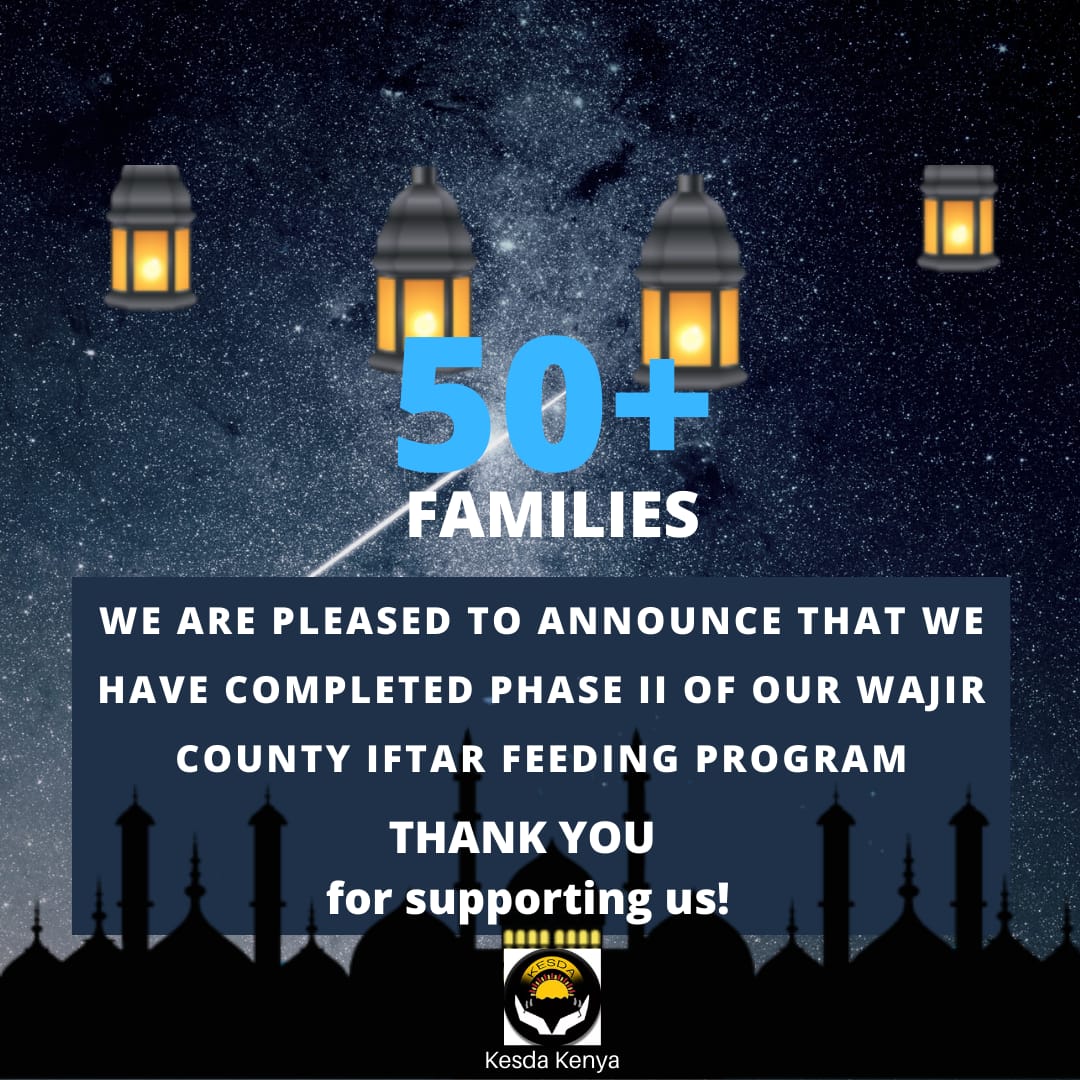 kesda_kenya's tweet photo. Thank you for helping us feed 50 families so far. While we have achieved our target, we noticed that the need is still great. Our Lipa na Mpesa paybill will still be up throughout this Ramadhan to allow contributions to help more families. Thank you for your continued support. https://t.co/ro2wYpSRFS