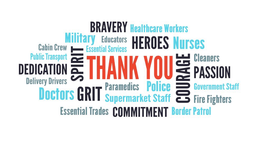 To all of those on the #frontlines ~ we thank you!
.
.
.
.
#HealthcareHeroes #HealthCareWorkers #StayHomeSaveLives #COVID19 #FirstResponders #thankyou