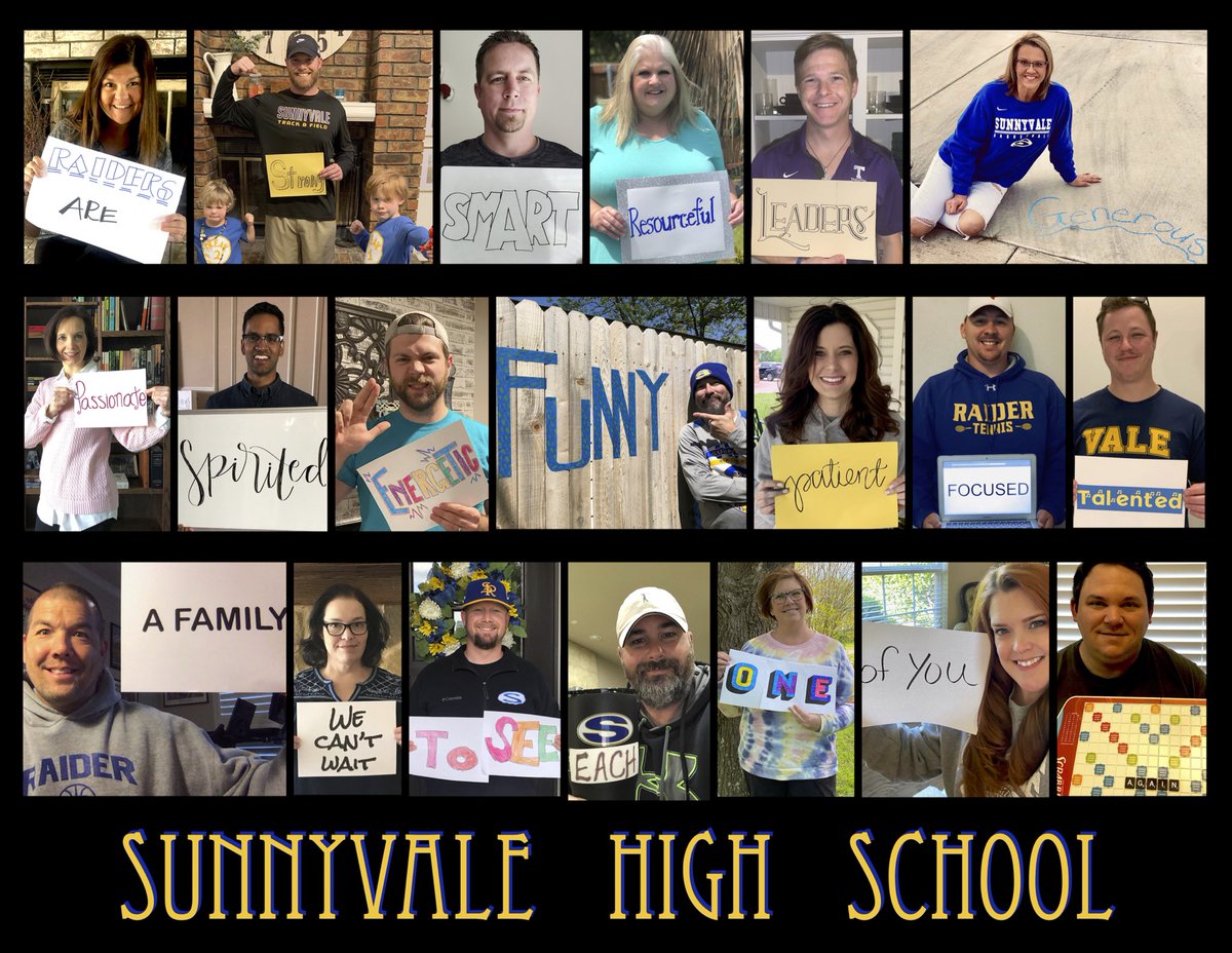 SHS students- we miss you and look forward to having our Raider family together again.  Keep being awesome and taking care of business.  #RaidersRise