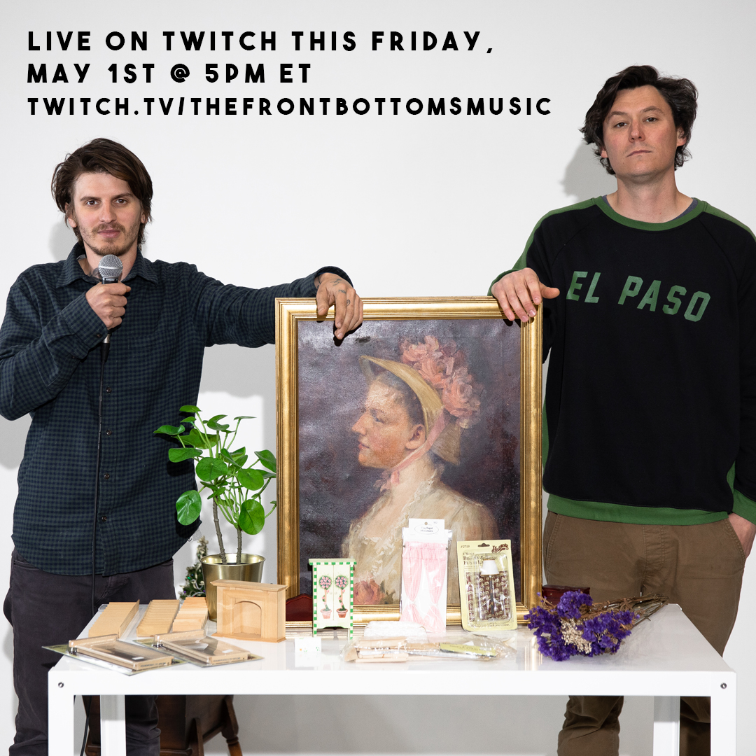 TheFrontBottoms's tweet image. Hey everyone! Tune into our Twitch page this Friday, May 1st at 5PM ET for our next live stream. There will be some rock n roll, some art, maybe some new ads, who knows?!
For better quality desktop is preferred, If you’re on mobile download the app - Twitch.TV/TheFrontBottom…