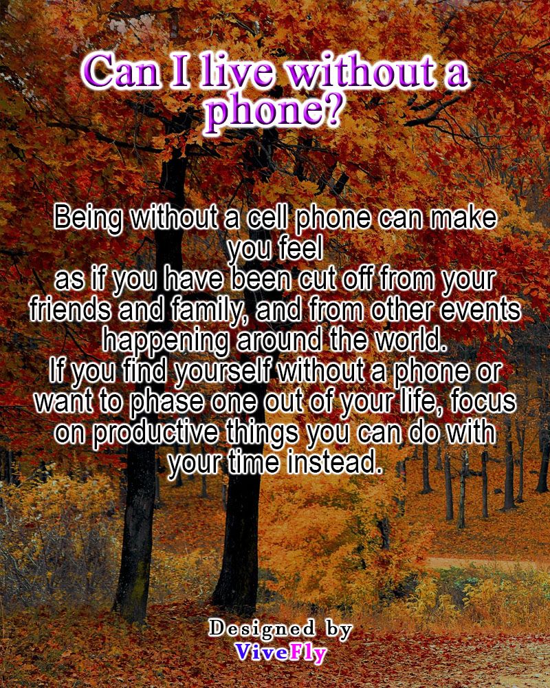 Can I live without a phone?
