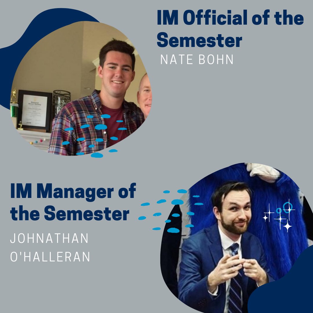 XavierRecSports's tweet photo. Announcing the 2019 - 2020 Rec Sport Awards 
Part 1: Intramurals, HUB Supervisor, &amp; Maintenance Tech

Congratulations to our award winners: Cameron Reuter,  Natalie Oakley Danny Bruce, Megan Olson, Nate Bohn,  Johnathan O'Hallaren, and Haden Maloney! https://t.co/WNf3IHHRng