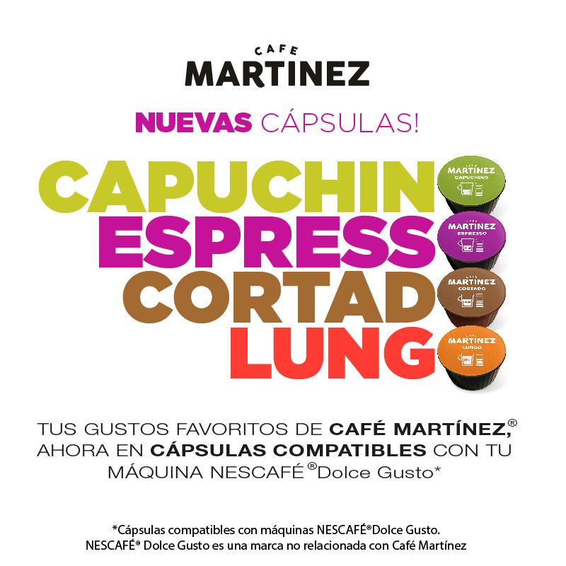 Cápsulas compatibles con DOLCE GUSTO - Café Martínez