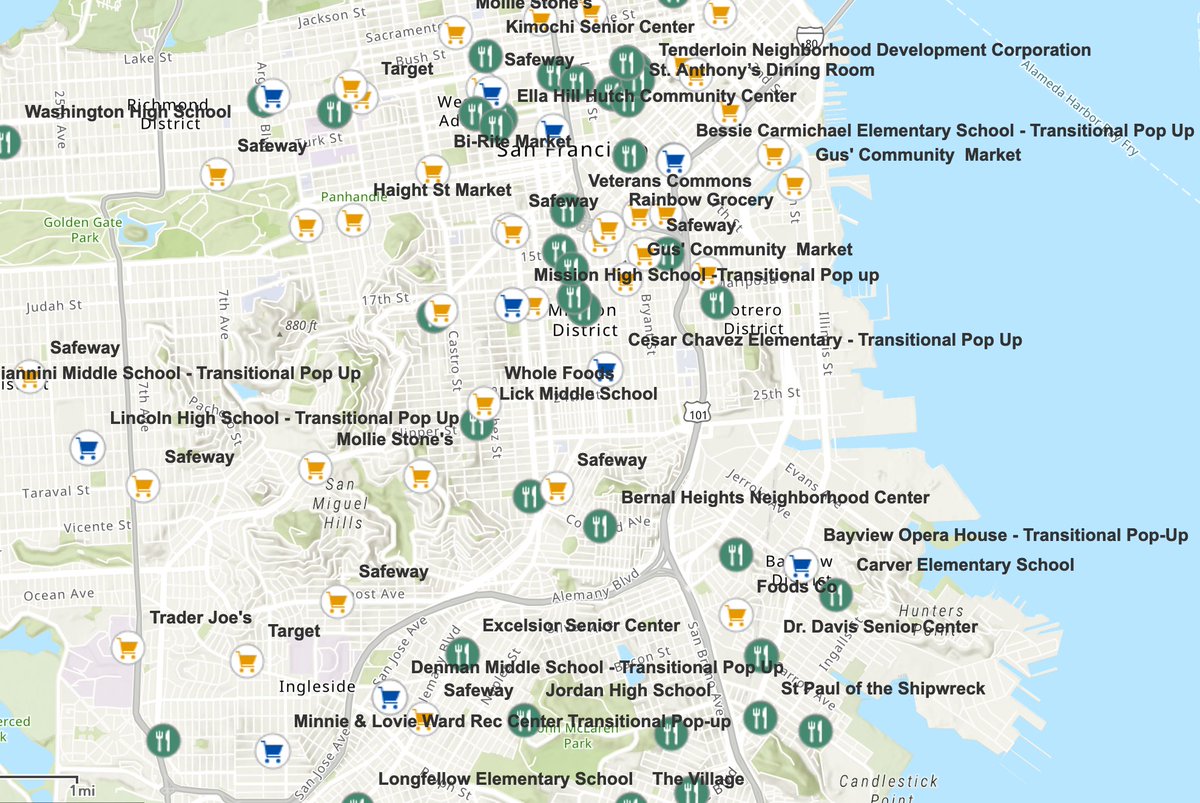 Where are food resources in the City? The Emergency Operation Center’s Feeding Unit has launched a public webpage on SF.gov and 311 resources to help people navigate their food options, including community providers or public benefits. 

ow.ly/i46Q50zn2Ar