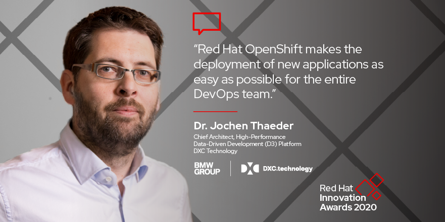 .<a href="/BMWGroup/">BMW Group</a> is racing to automated driving with a data platform from #RedHat and <a href="/DXCTechnology/">DXC Technology</a>, analyzing data for more accurate driving simulations. Read their story: red.ht/34QN46D #RHInnovationAwards #RHSummit