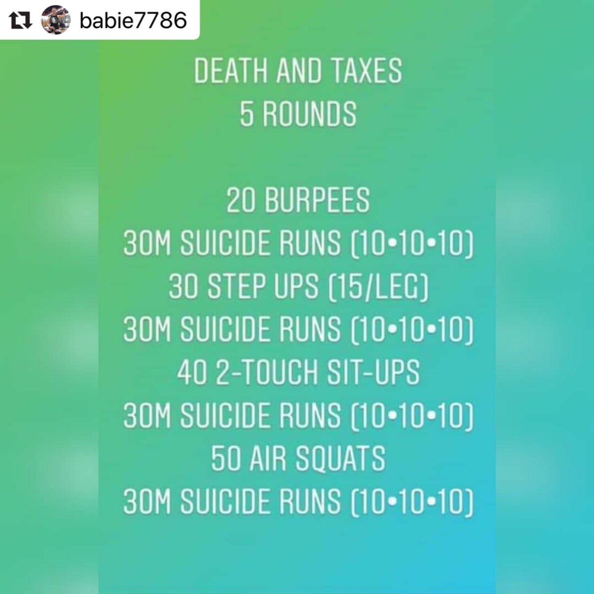 ESSpeakPeakers's tweet photo. #Repost @verena_babel 
#DeathAndTaxes #Workout #Sisters #MyPeakChallenge #MPC2020 #ProudPeaker #LetsGetToIt #TrainHard #HardWorkPaysOff #Improvement #Strong #Fitness #Motivation #Workout #Health #HealthyLifestyle #Crossfit #CrossfitAddicted #GivingUpIsNotAnOption https://t.co/hgTMMOWfqn