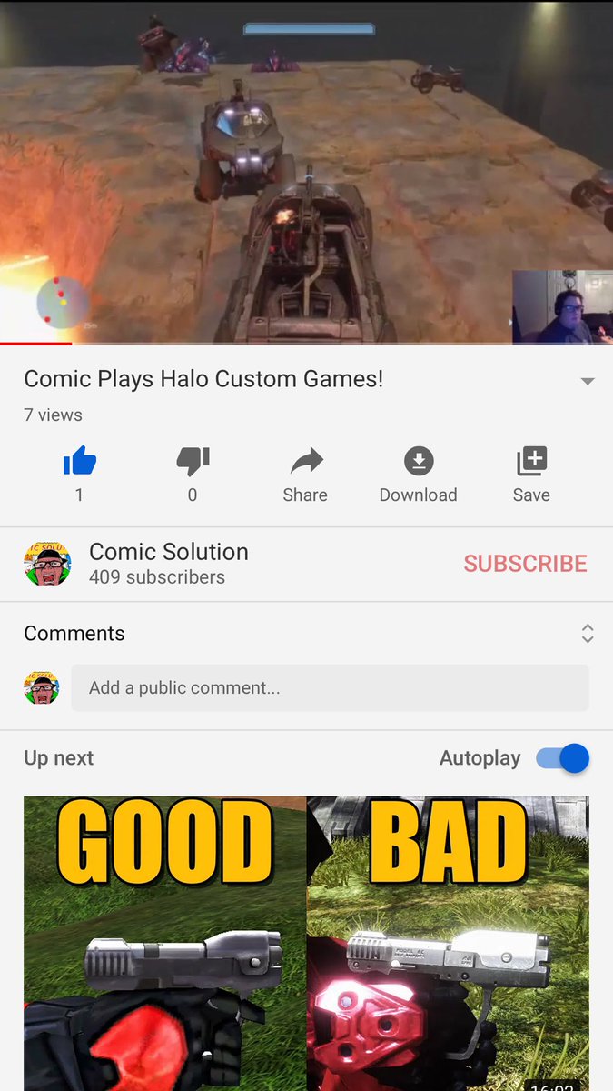 comicsolution54's tweet photo. I took almost a year off from YouTube but I’m back with another video, playing Halo custom games. Like, comment, and subscribe for more content! #KeepitDuffy https://t.co/iwpbPNPwfP
