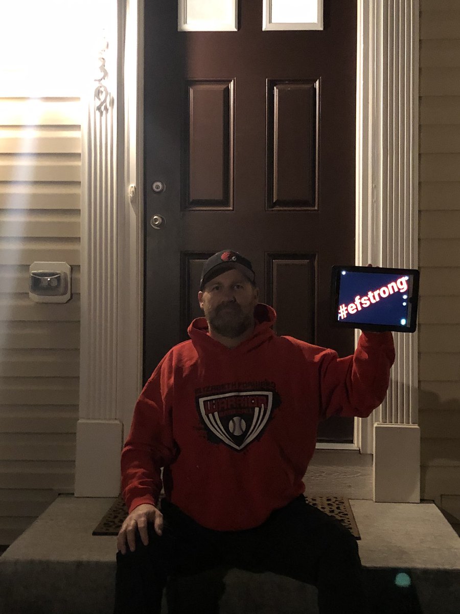 pccallaghan's tweet photo. Yes, a Jaguar is a Warrior tonight supporting the EF Class of 2020!#EFStrong #AllInThisTogether https://t.co/jfVaTWlUAs