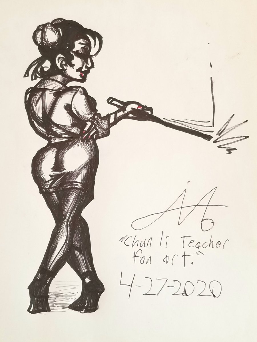 JoelMaster64's tweet photo. "Chun li Teacher fan art", by #JM64. #drawing #Chunli #teacher #fanart @StreetFighter https://t.co/swxDLPgojQ