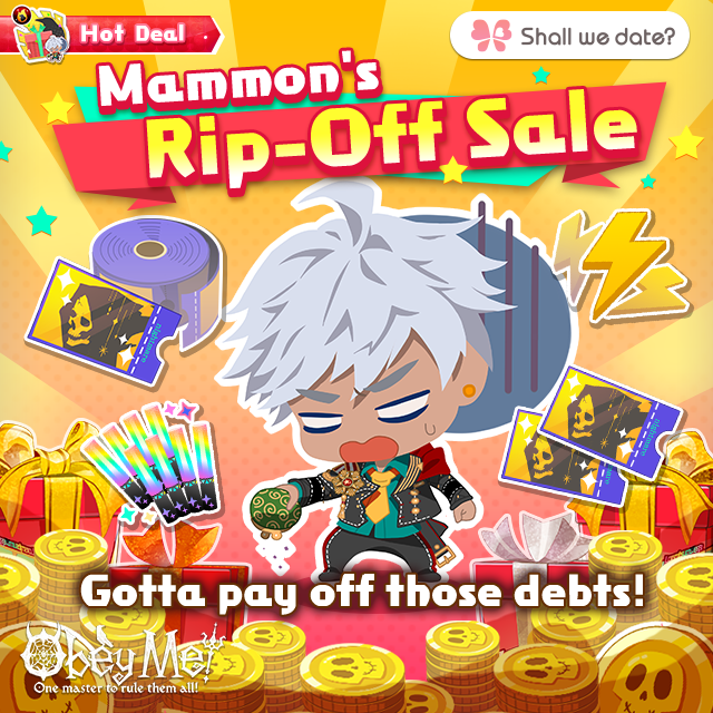 Obey Me Official Di Twitter Mammon S Rip Off Sale On Now Get Your Pop Quiz Set Set So You Can Become The Very Best In The Pop Quiz What S It Gonna Be Go Big Or