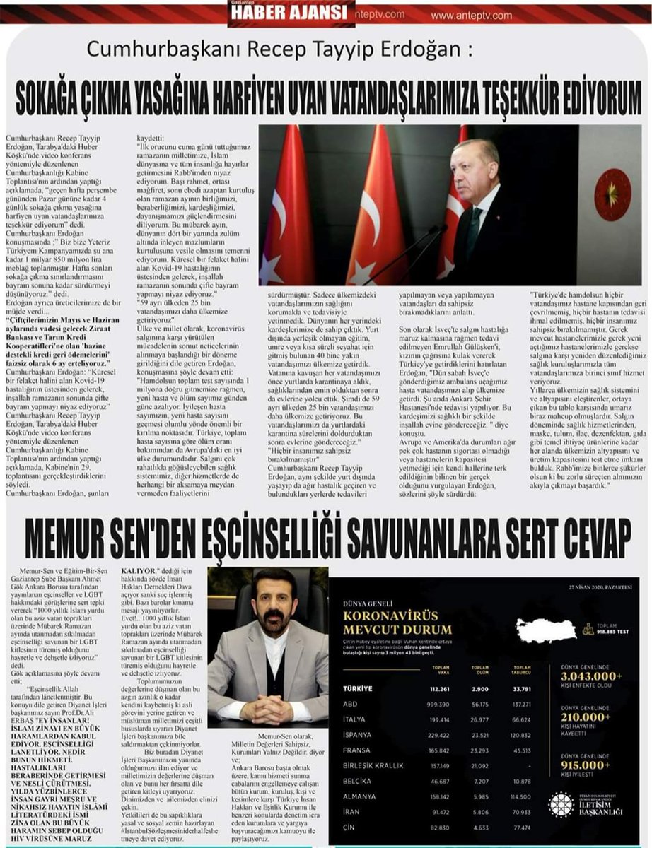 DrAhmetGok's tweet photo. Vatan toprağında Mübarek ayda utanmadan eşcinselliği savunan bir kitlenin türemiş olduğunu dehşetle izliyoruz

Yetkilileri bu sapıklıklara yasal ve sosyal zemin hazırlayan #İstanbulSözleşmesiniderhalfeshetmeye davet ettiğimiz açıklamamızın Gaziantep Haber Postasındaki yansıması: https://t.co/tDRKFdEacR