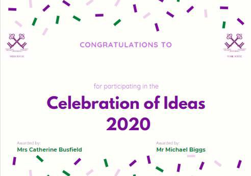 YH_CulturalCap's tweet photo. Excited to share these certificates with all the participants of our @YorkHouseSch Celebration of Ideas. We look forward to sharing our varied and inspirational speeches and presentations with you soon. #YHConnected #AloneTogether https://t.co/kDznoT71uD