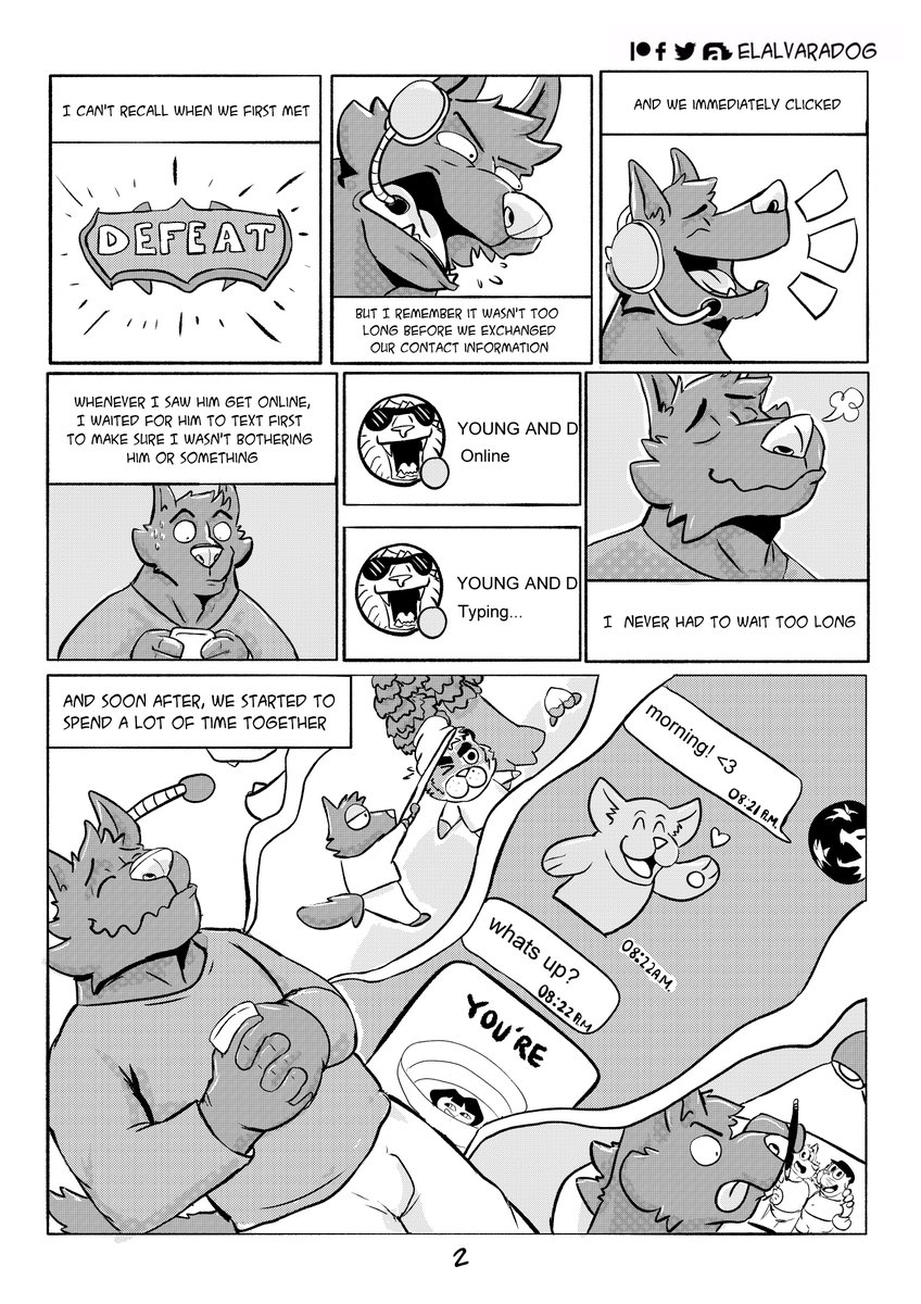 elAlvaradog's tweet photo. Here's my entire "I Love You Too" comic! Now slightly revamped and with a few extra pages. Remember to check my patreon out for more content.
 https://t.co/hwkdRMTUDI (1/3) https://t.co/REou4S9IIX