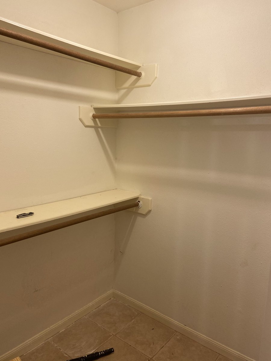 laurie720's tweet photo. DIY closet make over. Before and after...hubby built the shelves and I painted. 🔨#sparklerstaff https://t.co/yEjhhJttaH