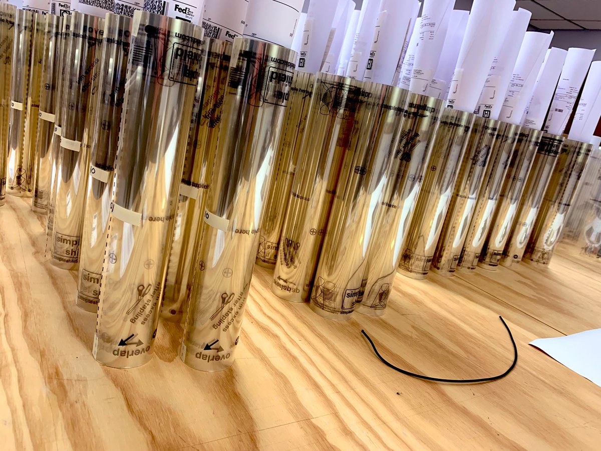 ThereIs1Blake's tweet image. More #simpleshield being prepped to go out the door.   #FlatteningtheCurve @simpleshield