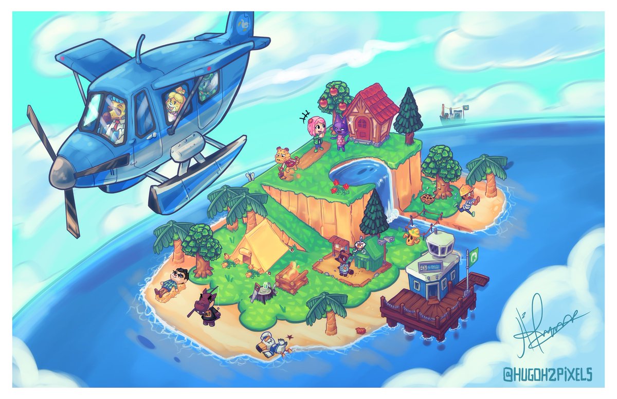 itshugosnook's tweet photo. This #isometricnostalgia was 90% done the day before #ACNH was released. Ironic that because of the game it is depicting, it took me another month to finish the remaining 10%
#fanart #nintendo #AnimalCrossingNewHorizions #animalcrossingfanart https://t.co/V2gZC6aqto