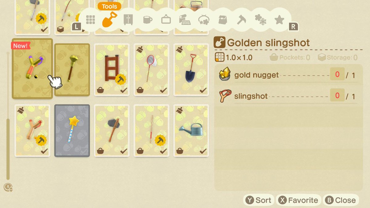 ndadcrossing's tweet photo. My first gold tool! Yeehaw!

#ACNH #AnimalCrossingNewHorizions 
#goldentools https://t.co/WwXInlG8iB