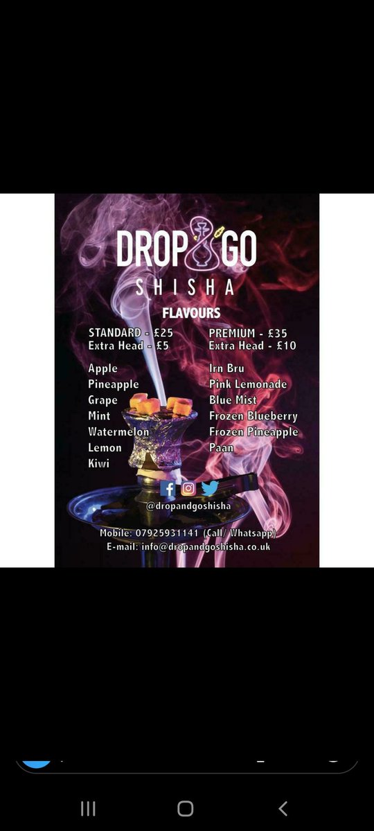 Drop And Go Shisha Dropandgoshisha Twitter