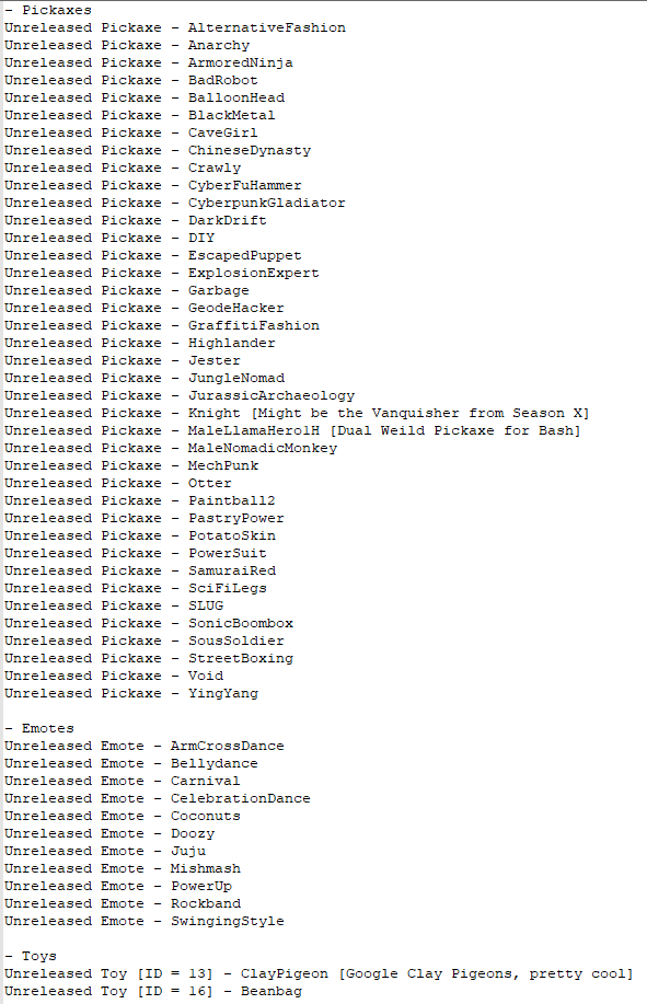 Ifiremonkey On Twitter Back In Chapter 1 There Was A Massive Id Leak With Fortnite That Showed The Ids For Tons Of Unreleased Cosmetics To This Day Things From That Leak Are Fortnite Emote Ids Fortnite Emote Ids Ifiremonkey On Twitter Back In Chapter 1 There Was A Massive Id Leak With Fortnite That Showed The Ids For Tons Of Unreleased Cosmetics To This Day Things From That Leak Are