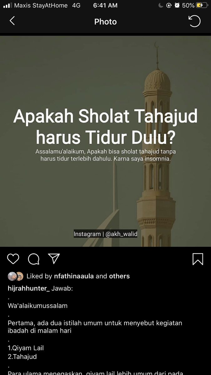 On Twitter Assalamualaikum Ustaz Boleh Ke Seseorang Tu Buat Tahajjud Sebelum Subuh Tapi Dia Tak Tido