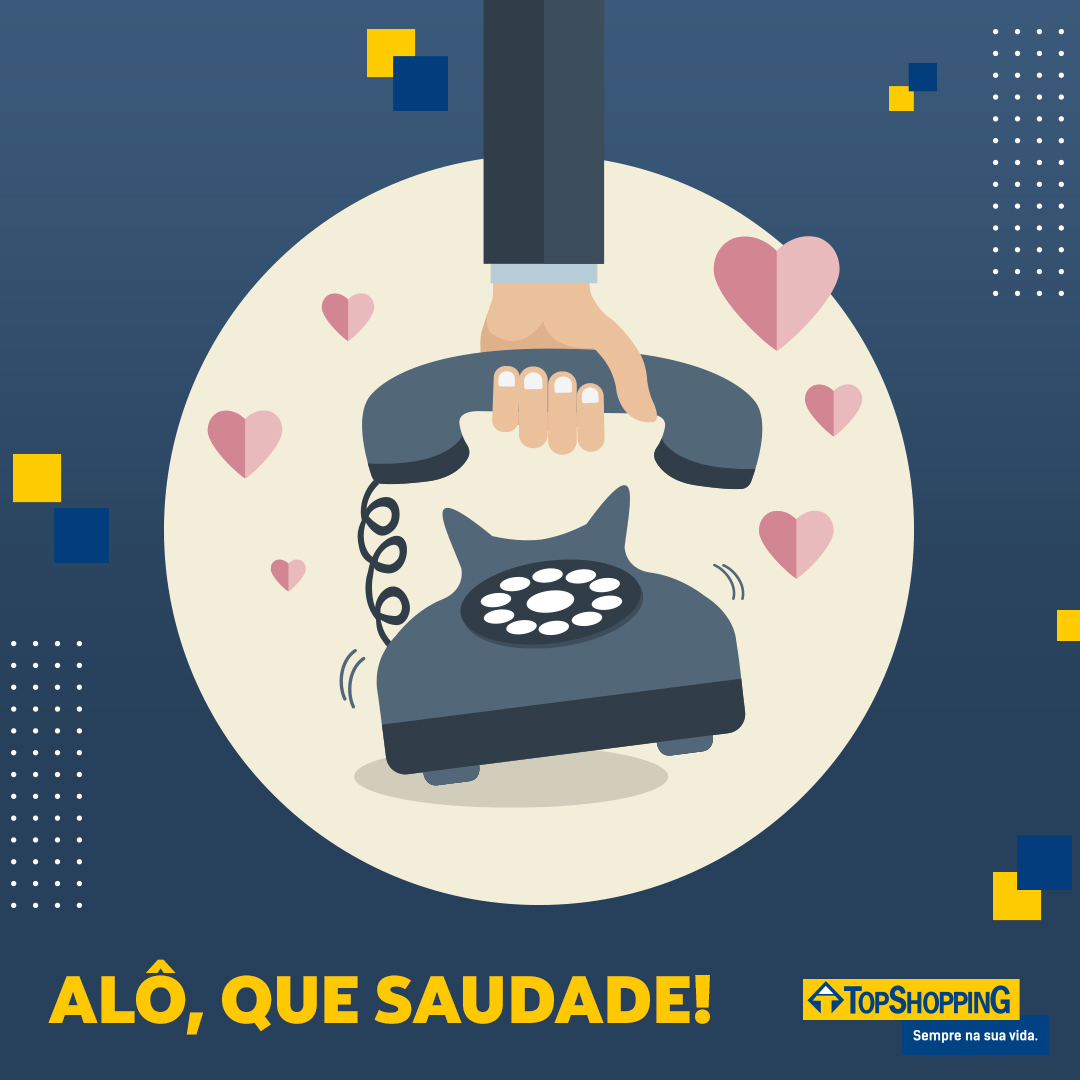 topshopping_'s tweet photo. Está na hora de retomar os velhos hábitos! 

Disque o número de alguém especial e ligue para passarem um tempinho juntos. Nada melhor do que passar horas conversando com quem nós amamos. https://t.co/GkBqMjwX2I
