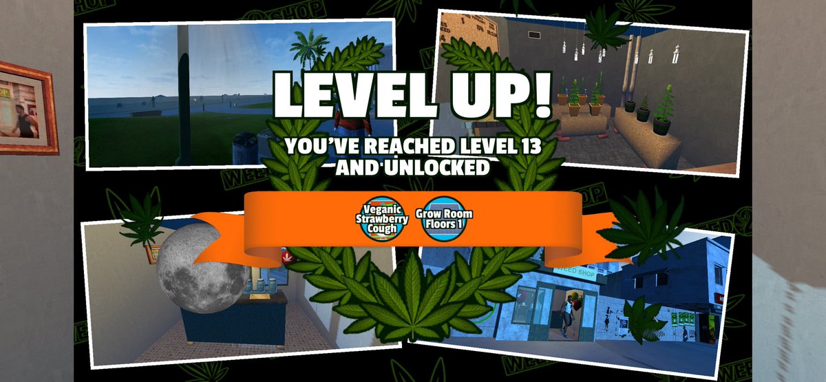 Realest_Palmer's tweet photo. I've reached level 13 running my #weedshop2  Where you at? https://t.co/N6aZsWfJpI https://t.co/CfSXwwVXLI