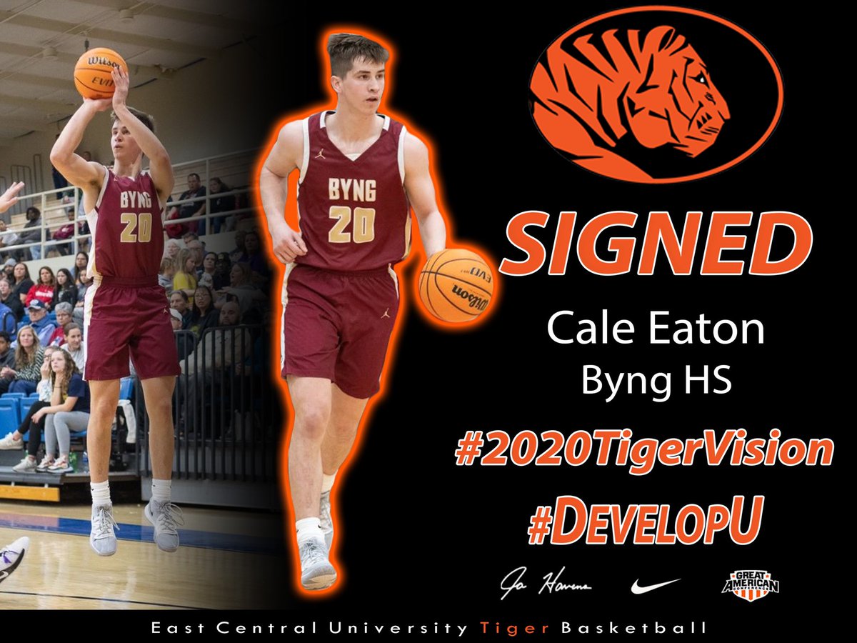 ECUTigersMBB's tweet photo. ➡️ Hometown Hero ⬅️

This local standout might look a little familiar! Cale is an extremely hard worker that is going to bring more toughness and grit to the program! 

Can’t wait to see @c_eaton20 in the Orange and Black!! 🔥🐅 https://t.co/VlmBwi1Pnq