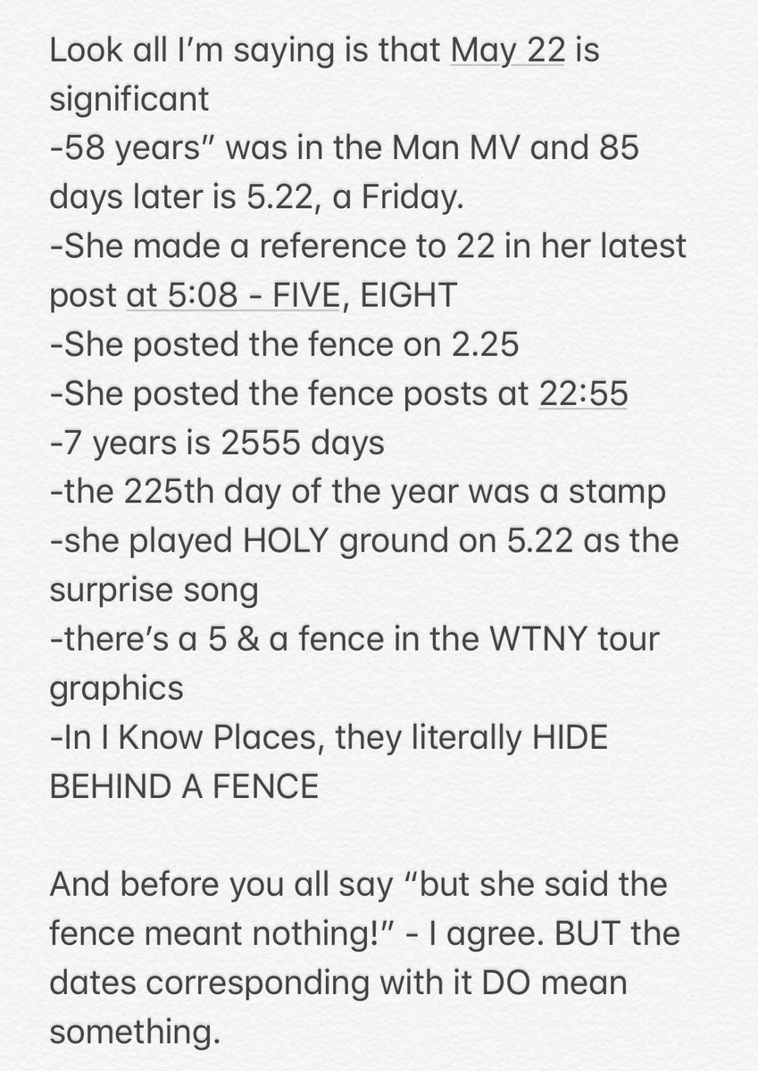 I HAVE BEEN SAYING SOMETHING IS HAPPENING ON MAY 22 FOR 9 MONTHS.  @taylorswift13  @taylornation13