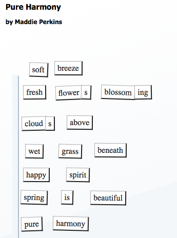 "Pure Harmony," a poem by Maddie Perkins #CollinNPM #DrGingo #NationalPoetryMonth