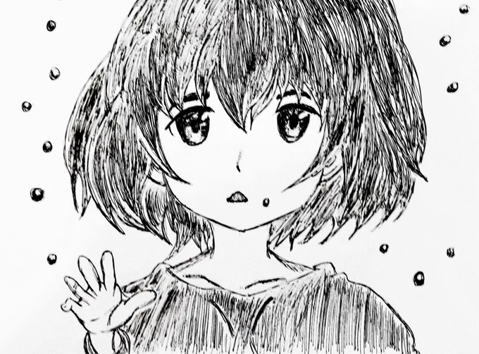 ばぁ!

#ボールペン画
#模写
#ヒナまつり
#ヒナ 