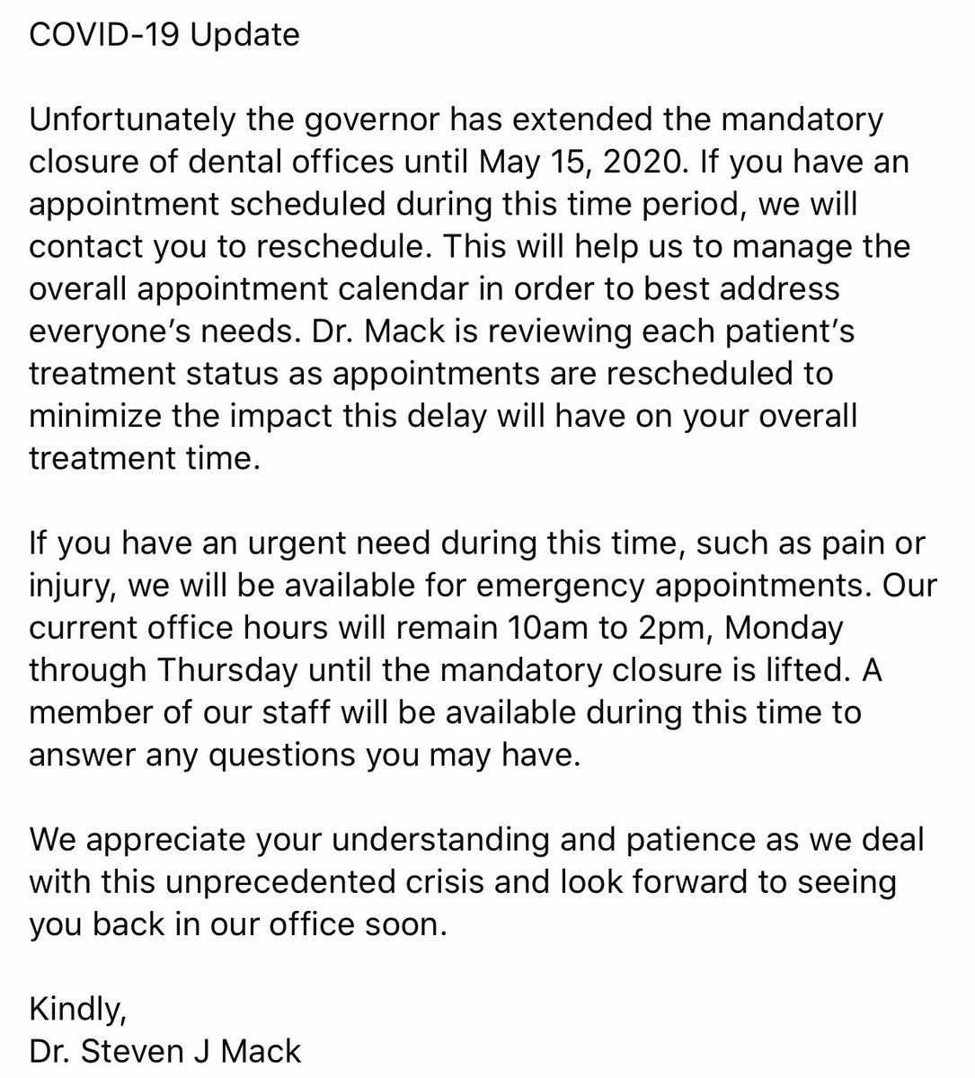 MackOrtho's tweet photo. We hope you are all staying safe!! ⭐️ https://t.co/YayUpqIfvA