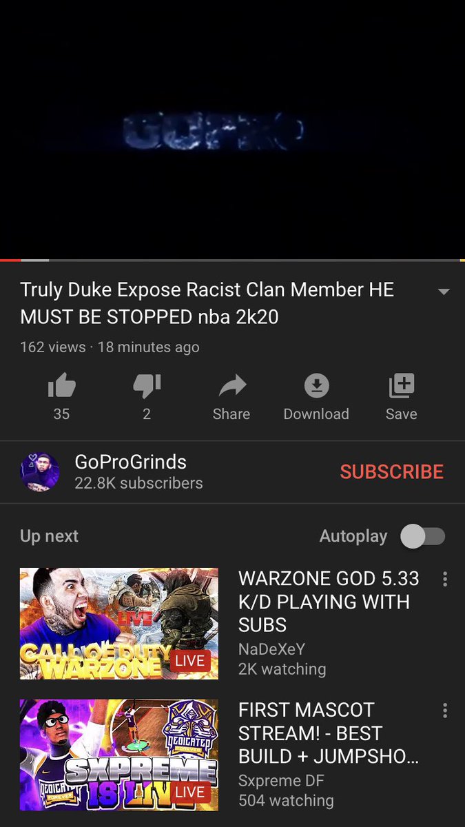 CoachDuke_'s tweet photo. So this weird grown man with 22k subs who hangs out with hackers/booters/doxers, etc decided to make a video showing an obvious photoshopped twitter dm trying to frame me as “racist.” Now is telling his supporters to dislike my videos, unsub and comment racist smh @GoProGrinds https://t.co/yWBWZlO7GL