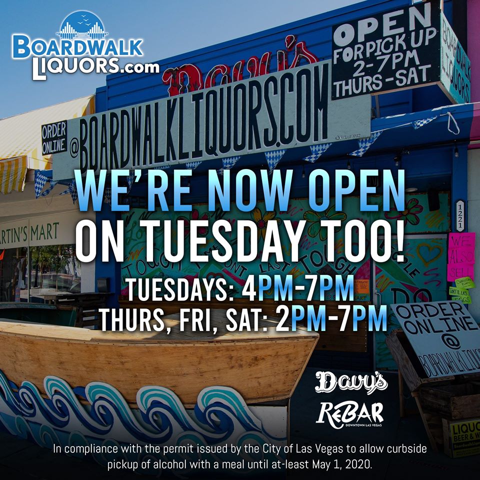 Turn up tomorrow because <a href="/rebarlv/">ReBAR</a> added Tuesday drive-thru hours from 4-7 p.m. Bonus! Score yourself an all-beef hot dog (or vegan sausage) with purchases over $30. 🍻 rebarlv.com #StayHomeForNevada #JuhlLV