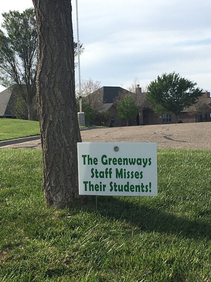 tobyjking's tweet photo. GIS - Mrs. Stormer posts a sign sharing how we all feel!  We miss our students!!#CISDRocks https://t.co/NU12ZIvqs0