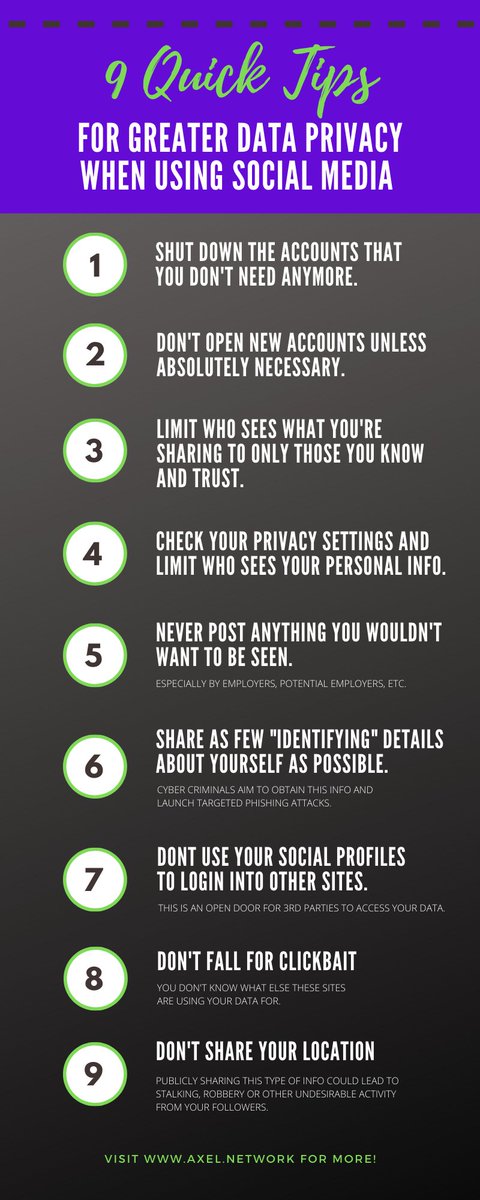 AXELUnlimited's tweet photo. Do yourself a favor and check out these social media privacy tips! 😀
Check out our full video here: https://t.co/q5Rpw6l0Rm https://t.co/Ju2R5wG68S