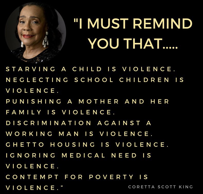 @BerniceKing There’s no greater Truth today than in the words she shared about the act of Violence. #CorettaScottKing #CelebratingCoretta #Mapoli #bospoli #COVID19MA #COVID19 #Equity