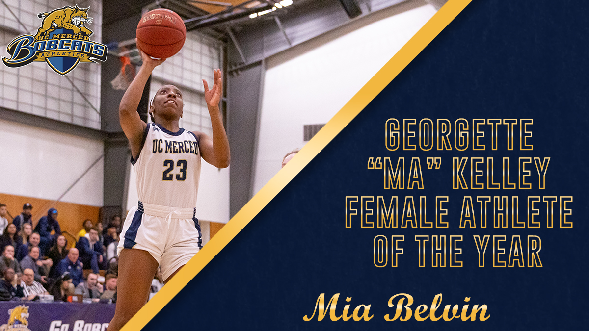 UCMercedBobcats's tweet photo. Mia Belvin is the Georgette "Ma" Kelley Female Athlete of the Year!

A 3⃣ PEAT for the @UCMercedWBB all-time leading scorer! 🏆🏆🏆 https://t.co/oT9uNYsypQ