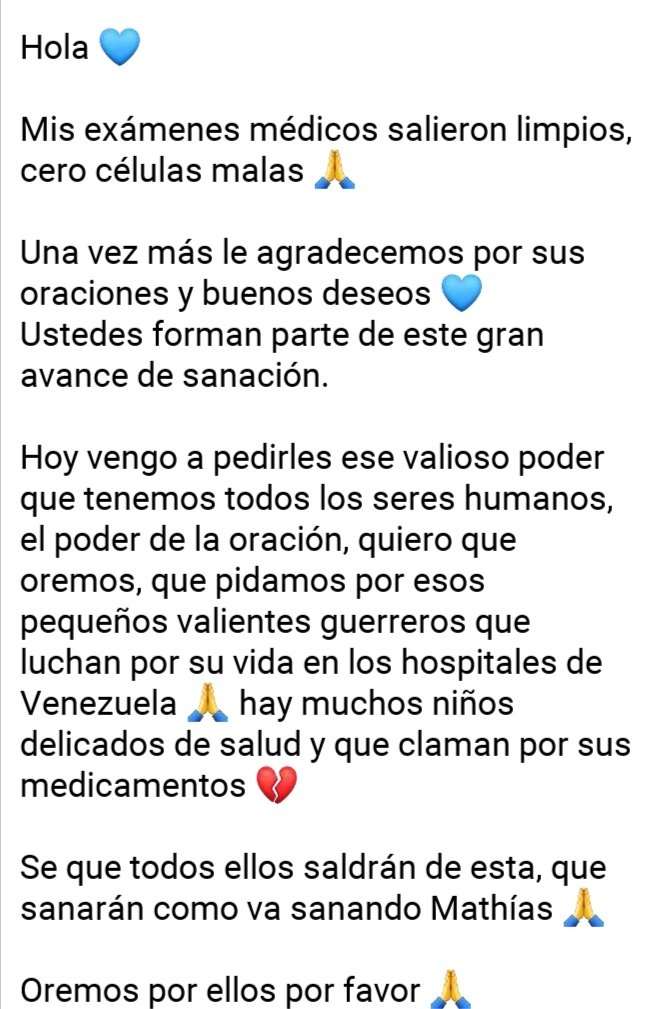 AyudaAMathias's tweet photo. Gracias por tantas oraciones y buenos deseos 🙏 https://t.co/laSvv8msP3